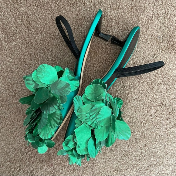 RARE Marco De Vincenzo Green Slingback Sandals - Picture 8 of 15